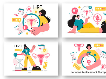 9 Hormone Replacement Therapy Illustration