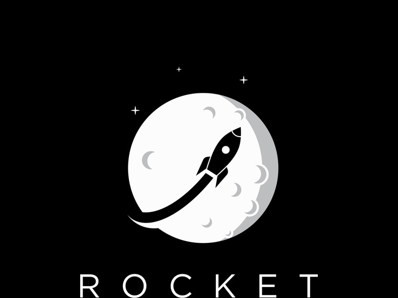 Creative and modern rocket logo,starship launch template.