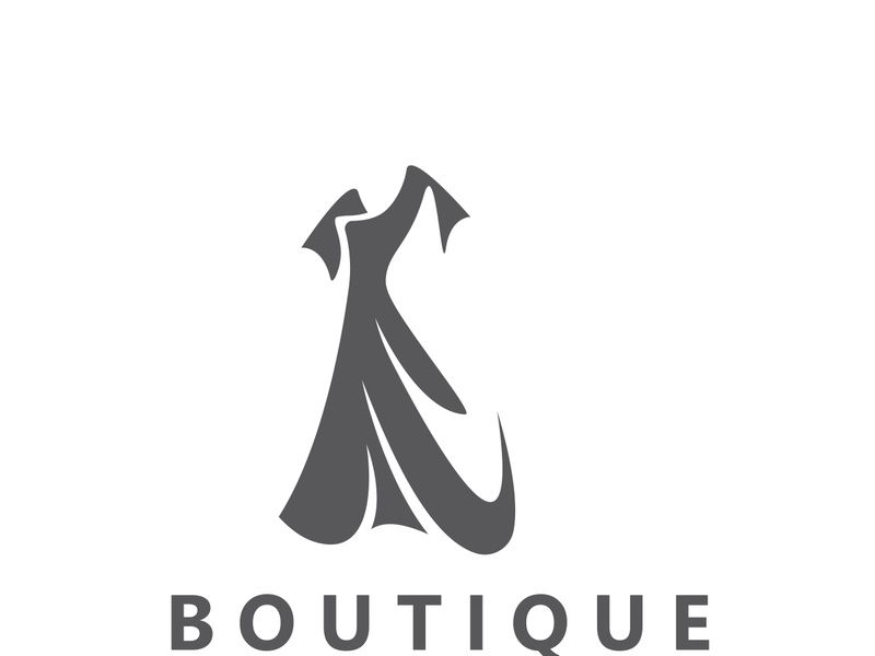 Dress woman logo design beauty fashion for boutique shop vector template vector