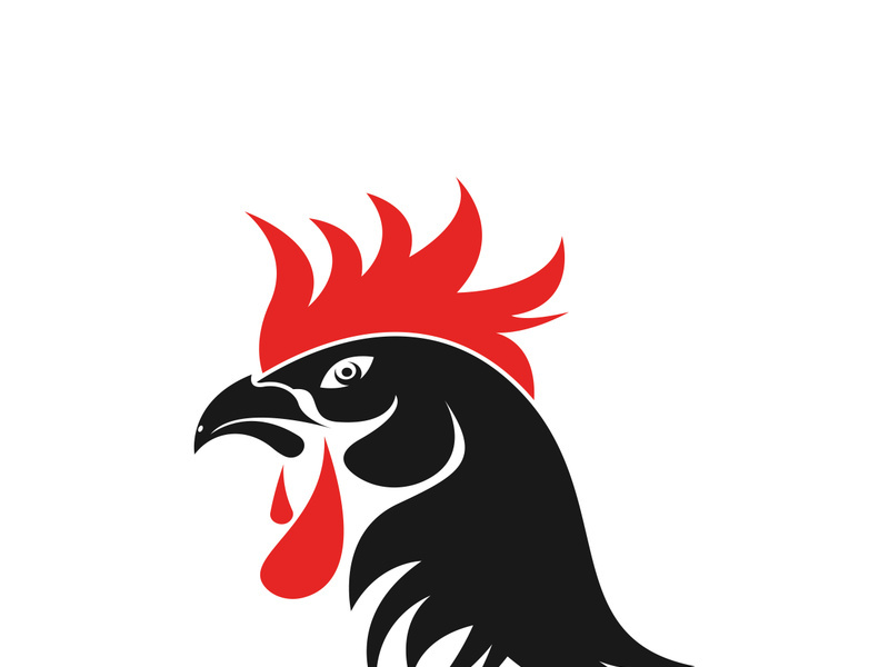 Rooster logo icon vector and symbol template design illustration