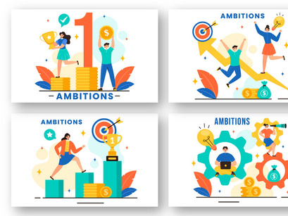 9 Ambition to Success Illustration