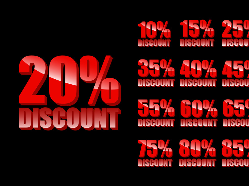 Discount and sale labels. Price off tag icon. special offer