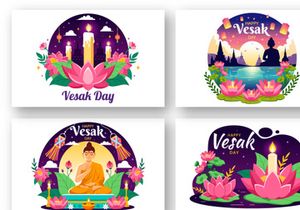12 Vesak Day Celebration Illustration