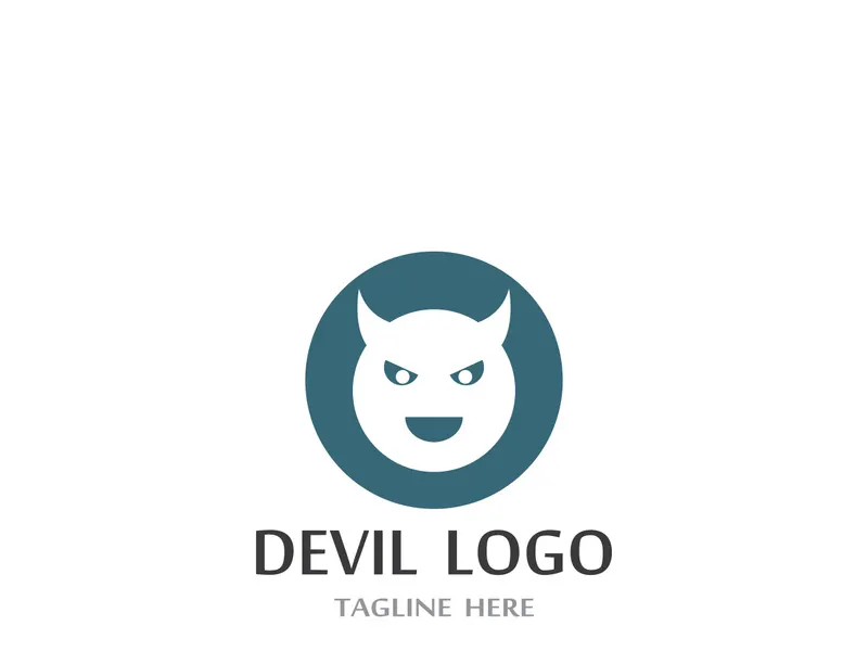 Devil logo design with a modern concept.