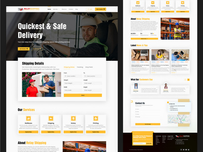 Shipping Landing Page Design