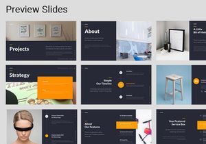LORAN - Animated Business Google Slide Template (Yellow)