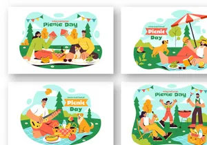 9 International Picnic Day Illustration
