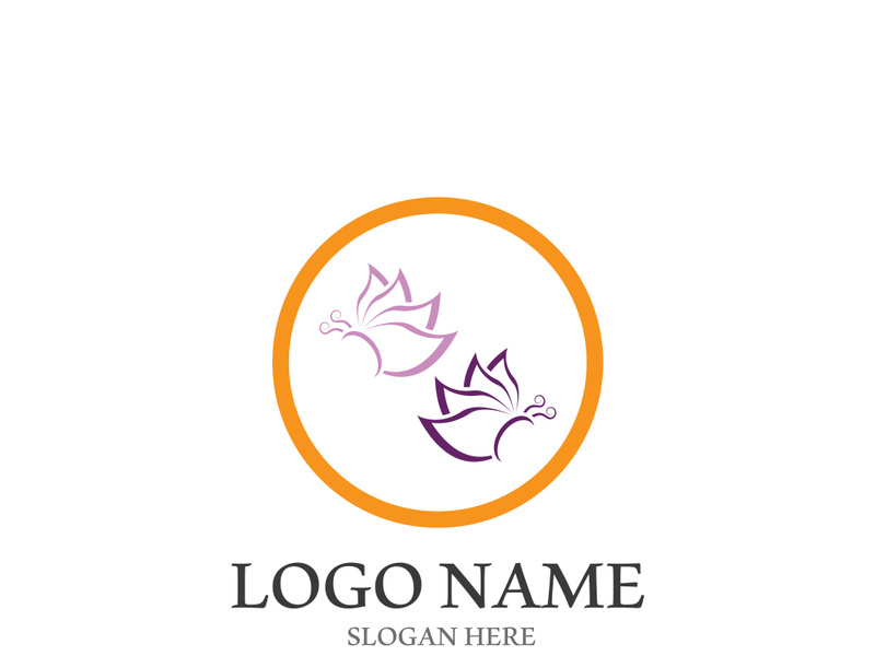 Butterfly logo icon vector design illustration