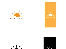 Sun logo design with a modern concept.