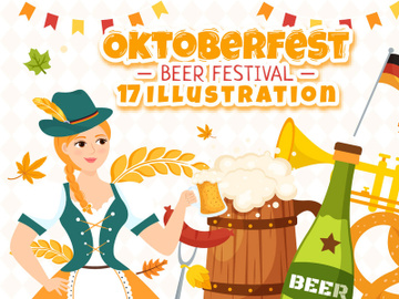 17 Happy Oktoberfest Beer Festival Illustration preview picture