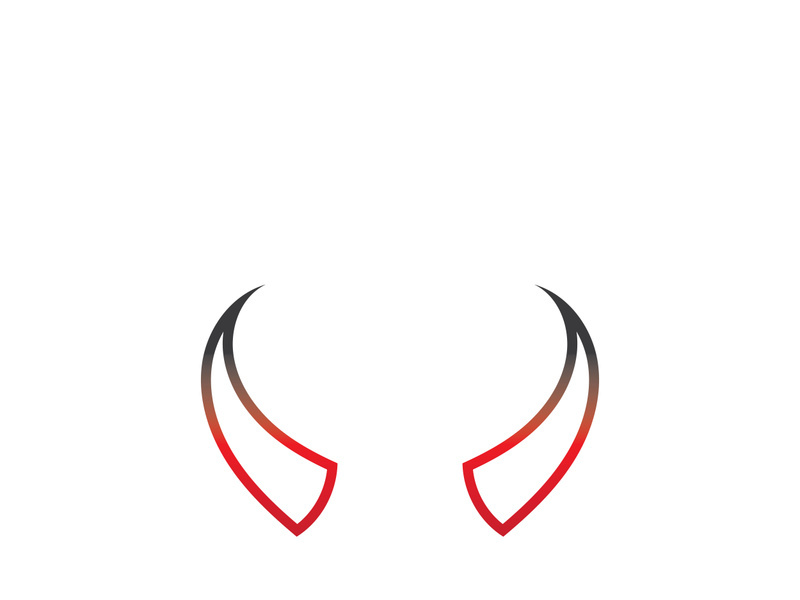 Devil horn Vector icon design illustration Template