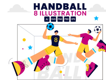 8 Handball Sports Illustration preview picture