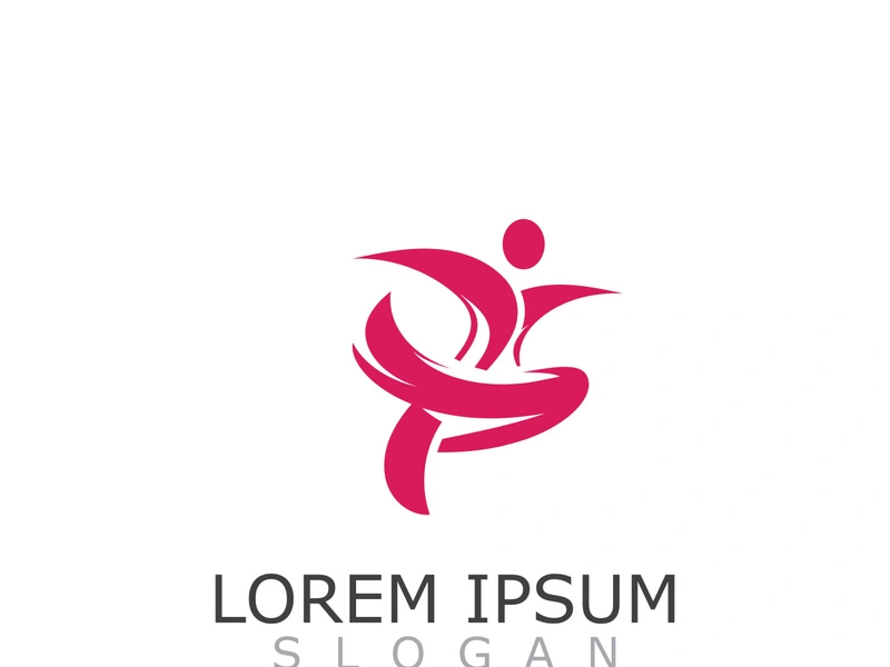 People active abstract logo business and healthy design vector template