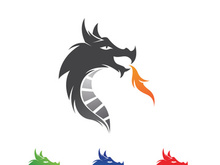 Dragon head vector image logo