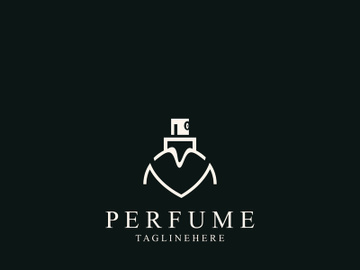 Perfume bottle logo design symbol can be used for business and cosmetic perfume shop template preview picture