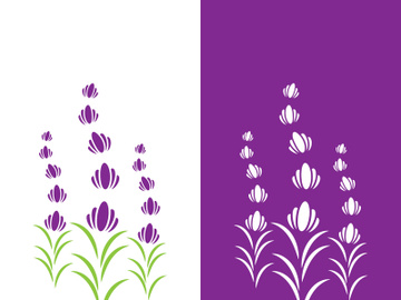 Fresh lavender flower logo vector flat design preview picture