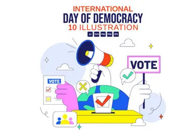10 International Day of Democracy Illustration preview picture