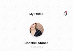 User profile with 3 options