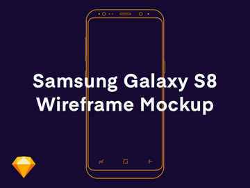 Samsung Galaxy S8 Wireframe Sketch Mockup preview picture