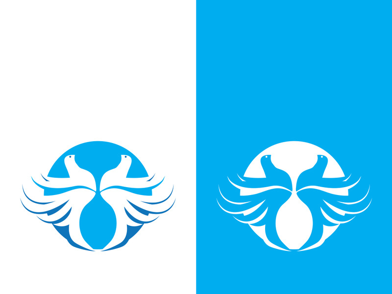 Dove bird logo vector design illustration