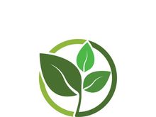 Logos of green tree leaf ecology nature element vector