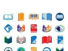 Digital book logo technology vector icon design