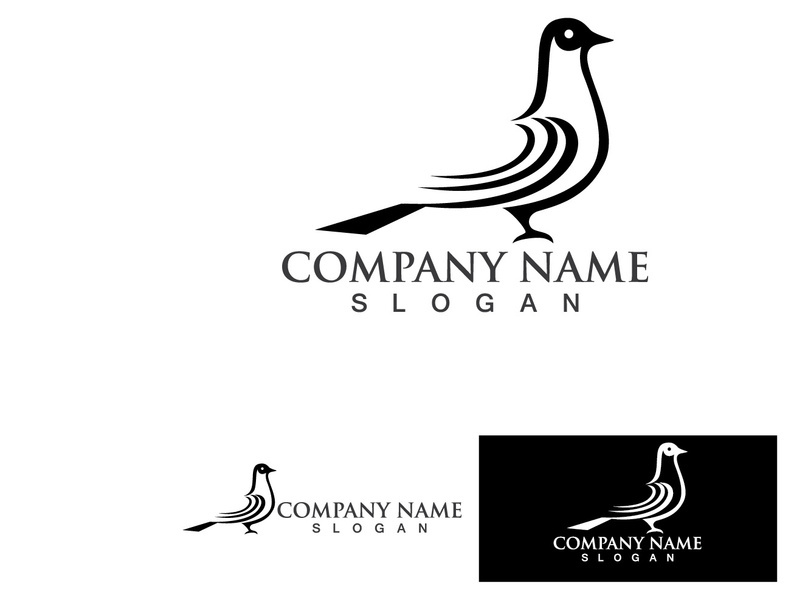 Pigeon Bird Logo Vector Icon V2