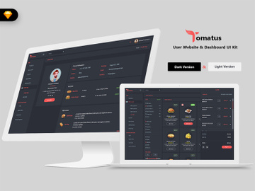 Tomatus-Restaurant User Website & Dashboard UI (SKETCH) preview picture