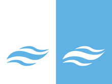 Wave beach vector illustration design logo