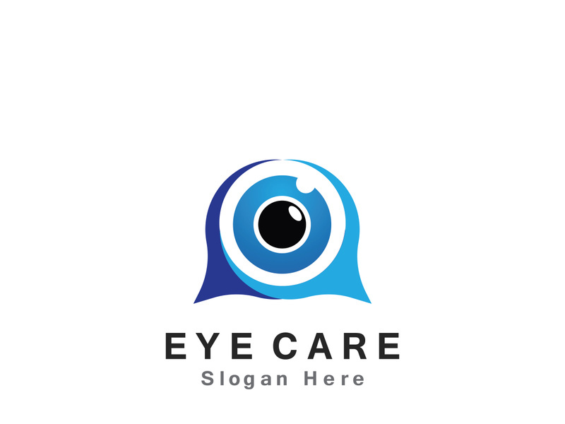 Eye Care vector logo design icon