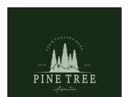 simple pine or fir tree logo,evergreen.for pine forest,adventurers,camping,nature,badges and business.vector preview picture