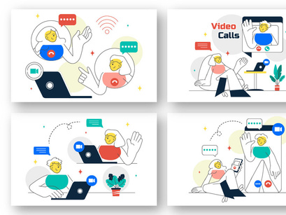 10 Conference Video Call Illustration