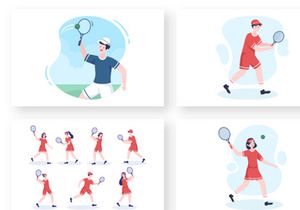 13 Tennis Player Sport Illustration