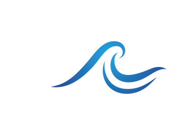 Water wave logo template. Vector illustration. preview picture