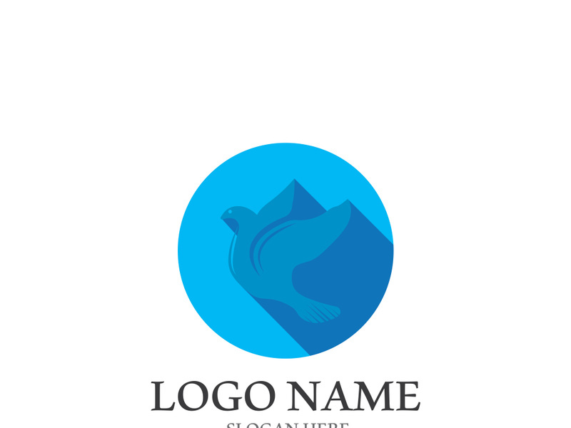 Dove bird logo vector design illustration