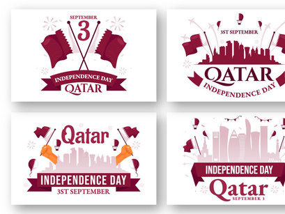 12 Qatar Independence Day Illustration