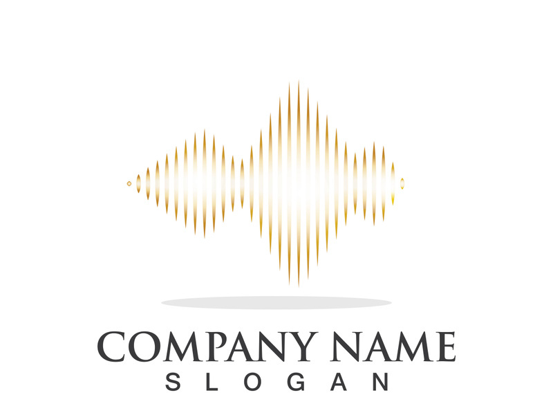 Sound waves vector illustration design template