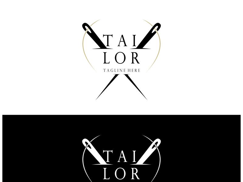 tailor logo icon illustration template combination of buttons for clothes, thread and sewing machine, for clothing product design, convection companies, fashion in vector form
