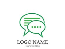 Speech bubble icon logo template vector illustration