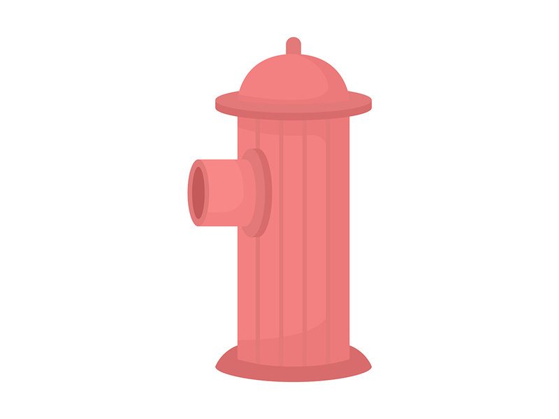Fire hydrant semi flat color vector object
