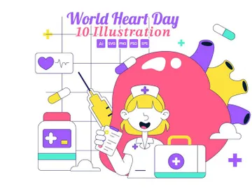 10 World Heart Day Illustration preview picture