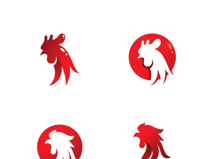 Rooster Logo  Chicken Head icon and symbol Designs Template