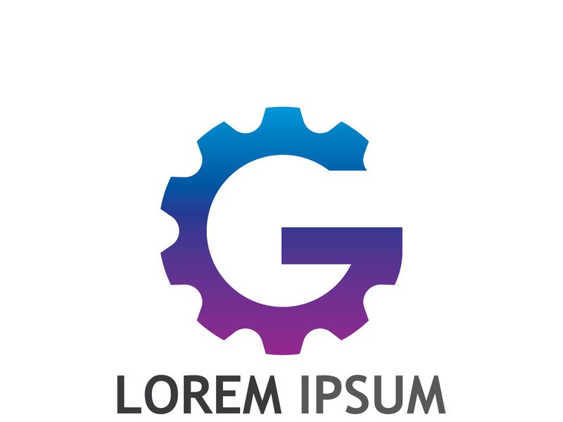Gear logo with a creative idea.