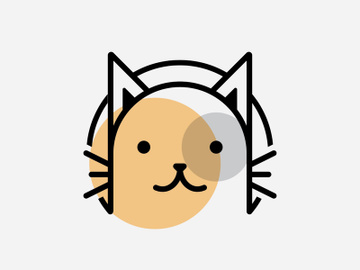 cute cat head cartoon logo cat head Good for cat care related products preview picture