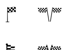 Creative and modern racing flag logo design.