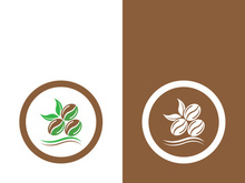 Coffee bean icon vector illustration template