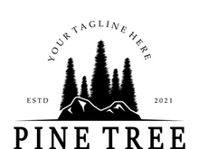 simple pine or fir tree logo,evergreen.for pine forest,adventurers,camping,nature,badges and business.vector