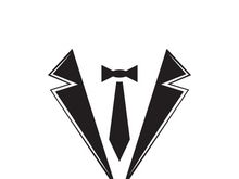Classic tie icon and suit fashion man logo design
