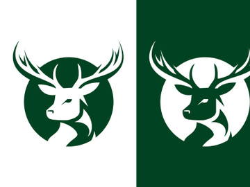 Hunting logo design template, Hunting club, Deer head logo preview picture