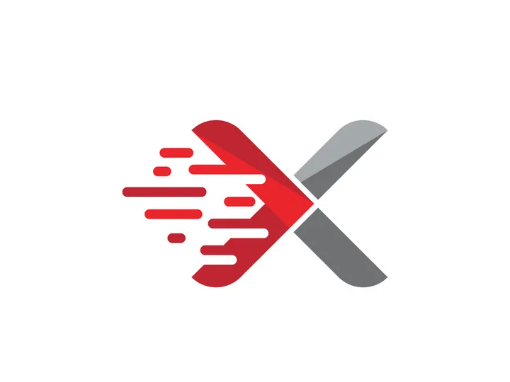 X Letter Template icon illustration